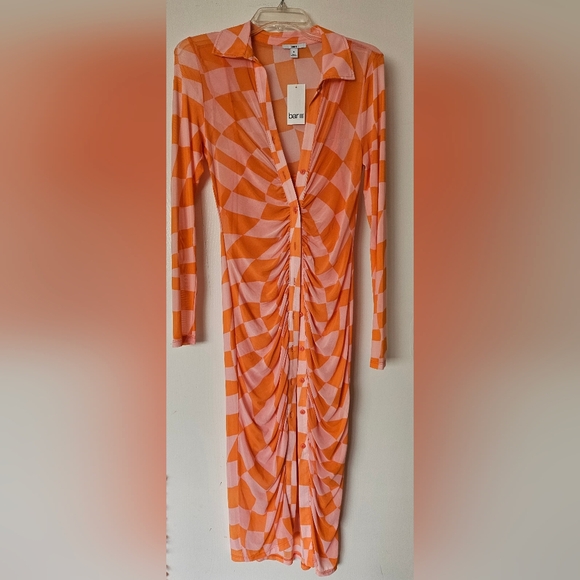 Bar III Mesh Bodycon Midi Dress - Picture 3 of 5